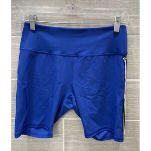 Fair Harbor Bayview bike short cobalt Women's M‎ With Back Zipper Pocket NWT